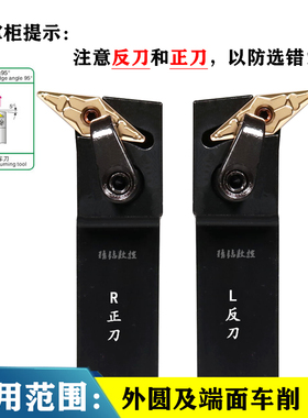 数控刀杆95度外圆车刀MVUNR2020K16/2525M16菱形刀片车床机夹刀杆