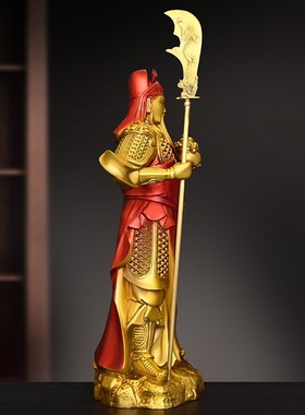 铜关公摆件关公铜像武财神爷武圣关公铜像客厅办公室店铺桌面摆件