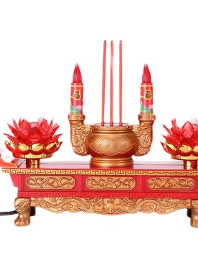 家用插电供佛灯莲花拜神长明财神灯电蜡烛灯神台灯led电子香烛台