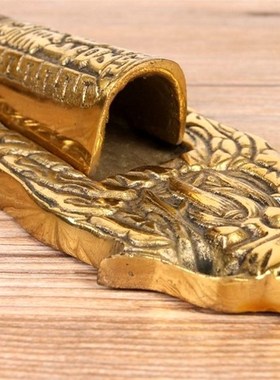 家用纯铜插香板门口门神挂墙式香炉招财进M宝门官土地拜神供奉用