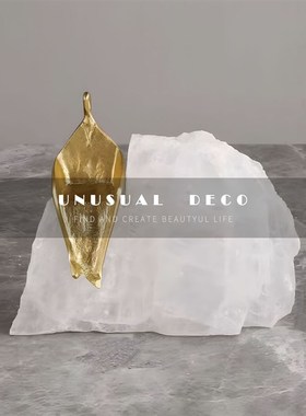 S 隔板陈设柜置物架装饰品软装样板间书房艺术Y洞石烛台摆件