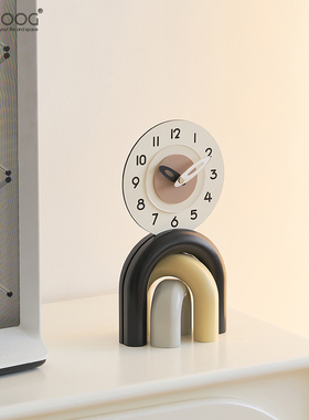 EOG奶油风客厅卧室座钟装z饰品家居入户玄关电视柜桌面摆件