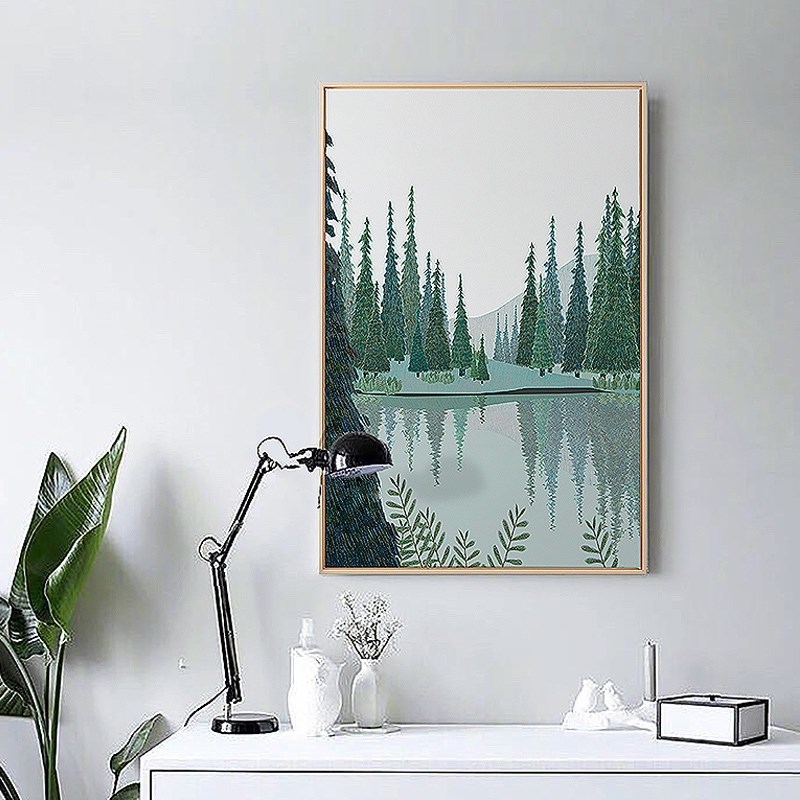 Internet celebrity decorative painting modern minimalist landscape hanging painting mural living room gift corridor restaurant housewarming bedroom 24 solar terms