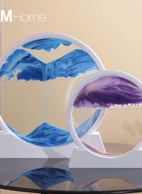 创意网红流沙画摆件轻奢艺术家居客厅装饰品O玄关酒柜电视柜摆设