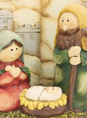 爆款新款卡通人物马槽摆件树脂工艺品创意客厅书房桌面摆设装饰品