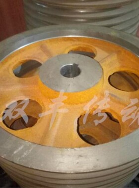 三角皮带轮双槽B型铸铁皮带盘2槽外径60--180mm生铁电机槽轮飞轮