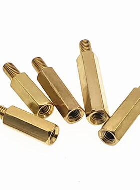 单通六角铜螺柱主板隔离柱单头铜柱M3M4*x4x5x6x8x10x12x+3/4/5mm