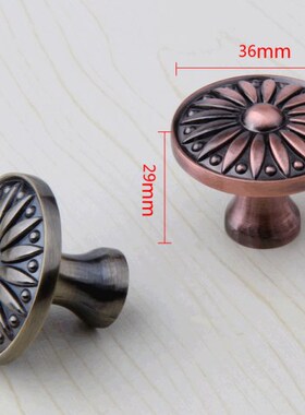 包邮现代简约青古铜单孔抽屉圆形拉手 欧式仿古橱柜柜门单颗把手