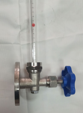 玻璃管式液位计消防水池刻度显示水位计油位计耐腐直读法兰液位计