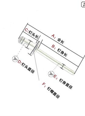 2.4/3.2/4/5/6.4mm平圆头抽芯铆钉拉铆钉铝铆钉柳钉拉帽钉