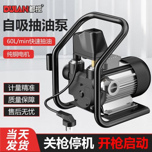 都揽电动抽油泵大流量自动启停油泵12v24v220v通用自吸计量加油泵 - 图1