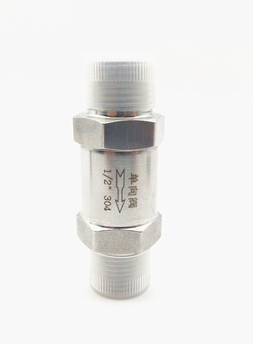 304不锈钢外丝单向阀软密封分体式止回阀水油气螺纹蒸汽逆止阀4分
