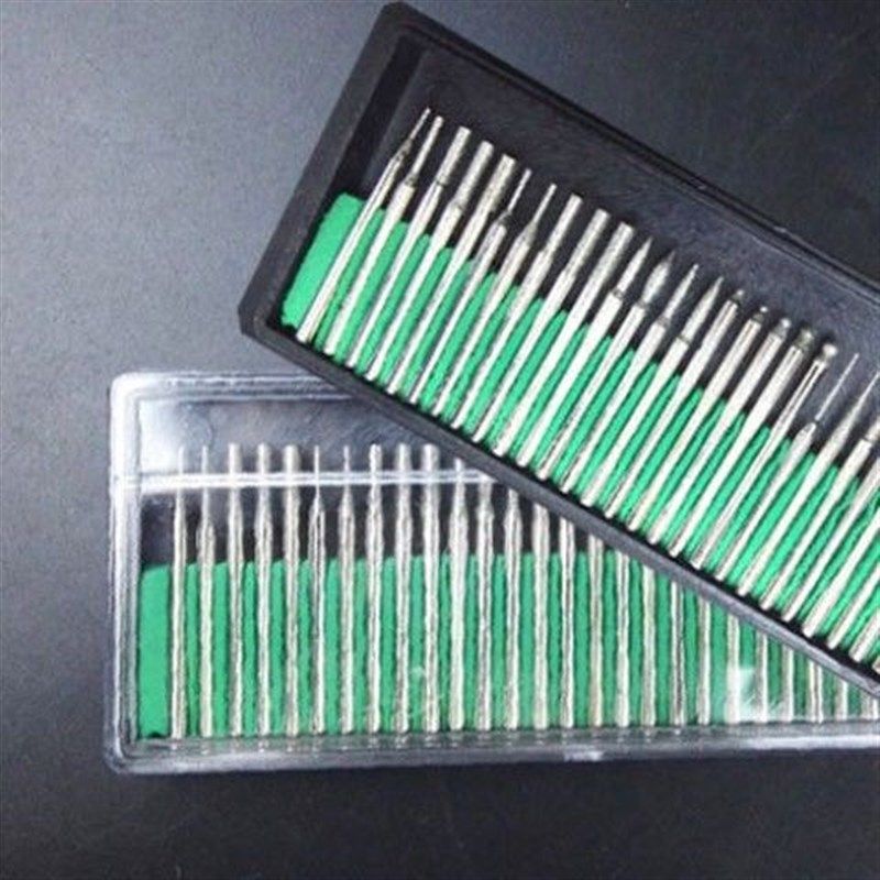 30pc镀铬金刚砂磨针 打磨头 金刚石钻头 玉石翡翠核桃雕刻  配件,淘宝优惠券,粉丝福利购,淘宝优惠卷