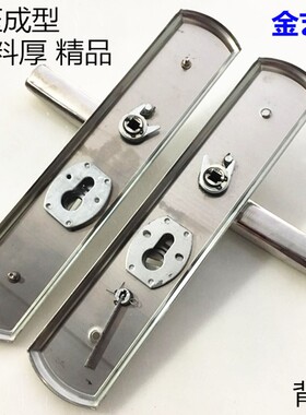 不锈钢直板执手锁 豪华室内外装门把手真假锁不锈钢面板304执手锁