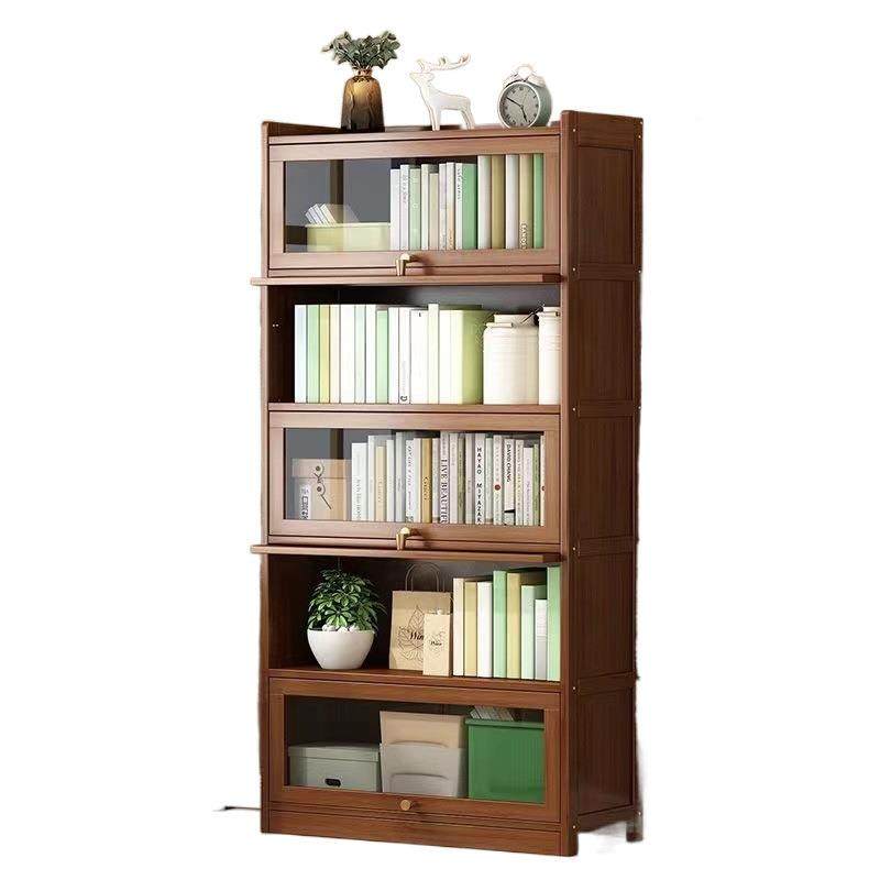 书置物架柜落地简易实木书柜多家用DUZ防尘书架全封闭层架翻盖收,淘宝优惠券,粉丝福利购,淘宝优惠卷