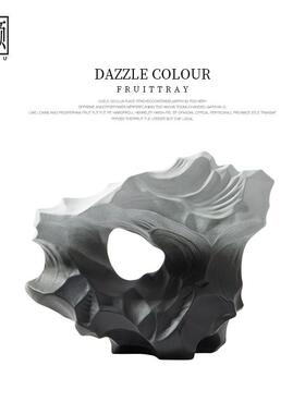 中式极简水软墨陶瓷太湖石珊石头新售楼处样瑚板房YB-QSCT2酒柜摆