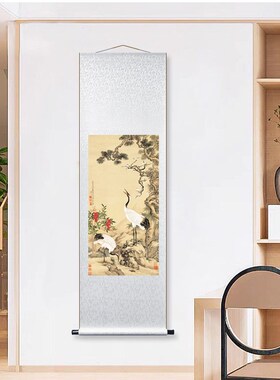 沈铨 松梅双鹤图 超清E复刻国画客厅卧室挂画