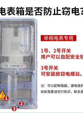 塑料单相智能电表箱透明家用pc明装工业表户外防水强弱电布线箱