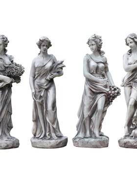 户外庭院花园装饰m欧式四季女神人物摆件玻璃钢天使雕塑景观小品