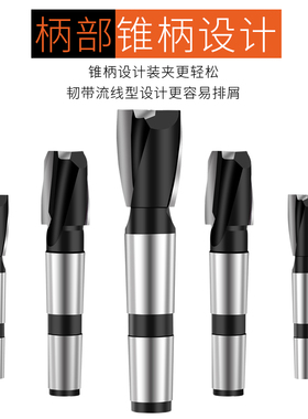 UMLO锥柄键槽铣刀2刃立铣刀高速钢加工两刃白钢超硬全磨制12-70MM