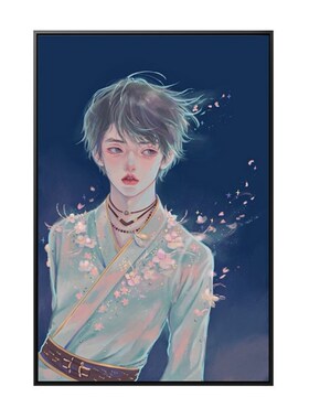 羽生结弦 冰上仙子DIY数字油画休闲解压手绘填色创意礼物装饰画