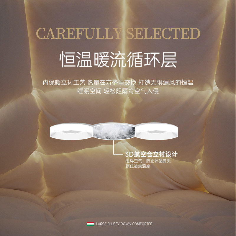 Countlre官方旗舰店 正品95白鹅绒羽绒被冬加厚春秋保暖结婚被芯,淘宝优惠券,粉丝福利购,淘宝优惠卷