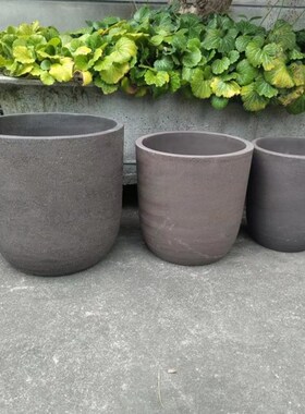 特大号花钵紫砂陶土花盆户外园林庭院仿古陶器老式透X气盆子旧陶