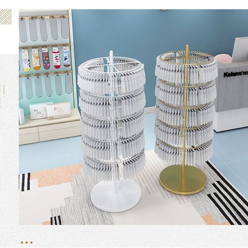 袜子挂架内衣展示架落地架手机套配件圆形金属架饰品店小商品挂钩 - 图1