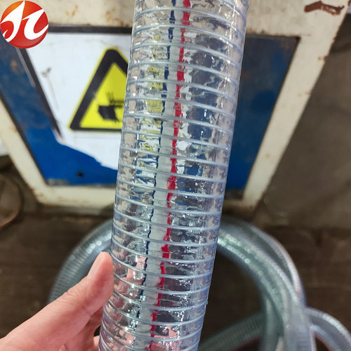 1/1.5/2寸塑料油管真空抽水管透明加厚25mm50螺旋PVC钢丝软管 - 图0