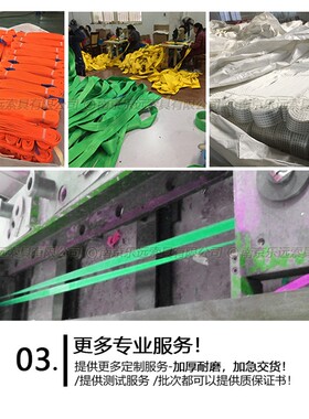 扁平环形吊装带 国标双扣柔性起重货物钢管行车工业吊绳1吨2吨3吨