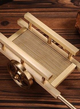 仿古人力a推车模型桌面置物架可拆卸搬砖大板车满载而归工艺品