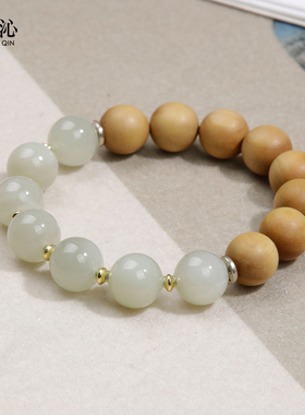 天然和田玉老山檀木手串