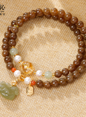 天然和田玉糖玉双圈手串