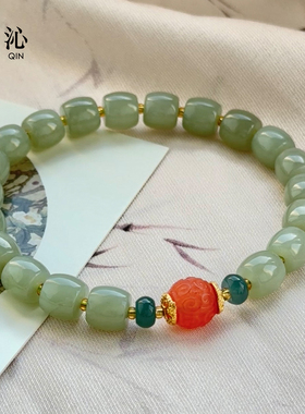 天然和田玉手串能量环