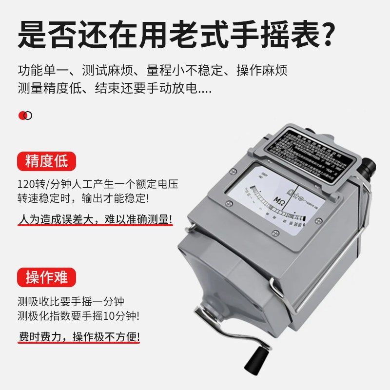 中创绝缘电阻测试仪电工智能摇表1000V高压数字兆欧表2500V高阻计,淘宝优惠券,粉丝福利购,淘宝优惠卷