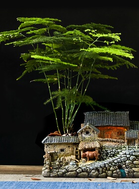 复古房子小摆件茶台装饰家居饰品古风禅意中国风怀旧建筑创意摆设