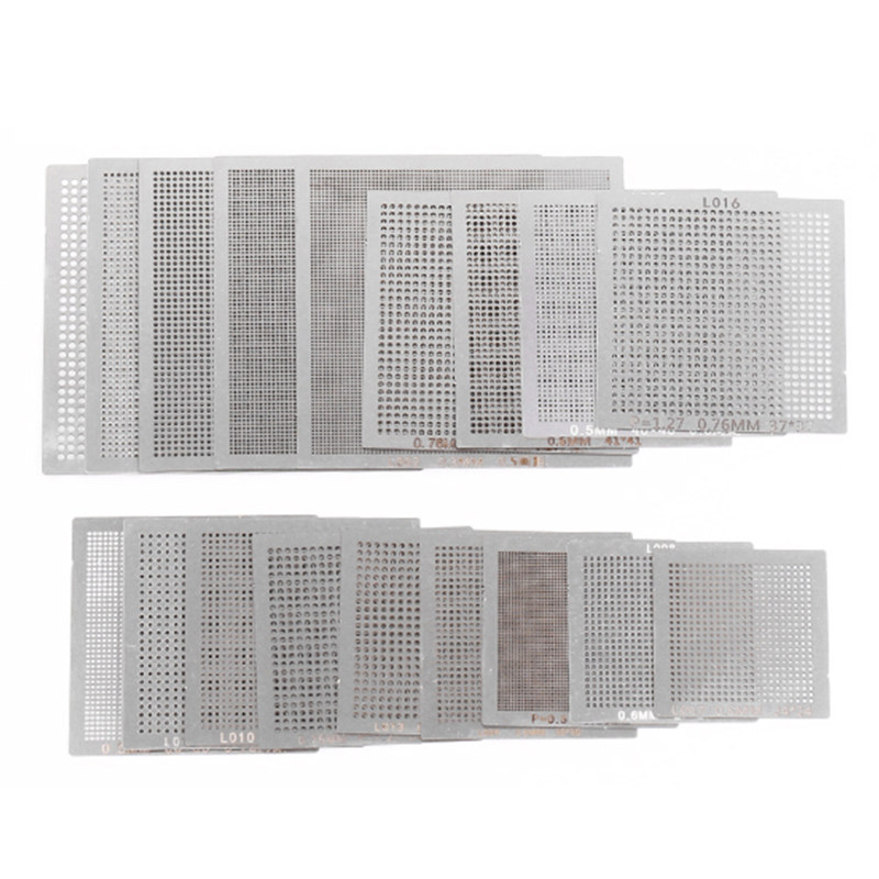 包邮 送元件盒 18片BGA通用钢网套装 直接加热小钢网南北桥显卡,淘宝优惠券,粉丝福利购,淘宝优惠卷