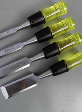 库存货PRETUL水晶柄木工凿平凿木工扁铲塑柄凿子木艺根雕DIY工具