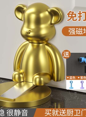 门挡阻门器门把手防碰q撞神器防风门卡顶门地吸墙吸门吸免打孔新