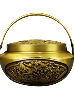 传统婚礼用品铜手l炉暖手炉铜火炉婚庆火冲结婚火铳旺盆炉陪嫁嫁