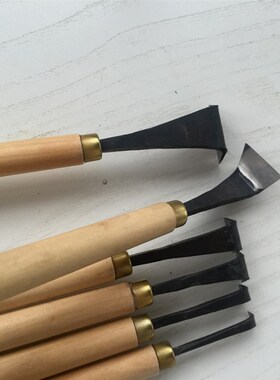 雕刻刀工具 东阳雕刻刀 木雕 套装 木刻刀 修光平括地刀 已磨好