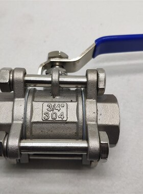 201/304不锈钢中型球阀门 3三片式3pc丝口内螺纹全通径球阀4分6分