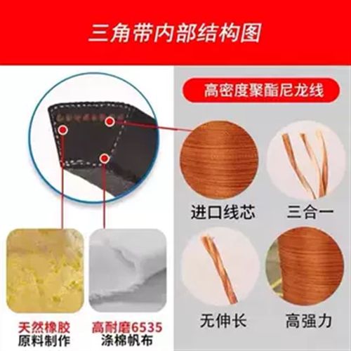 五湖耐磨橡胶三角带B2250/B2261/B2286/B2311/2300/B2337/B2350 - 图1