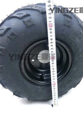 改装四轮卡丁车配件 沙滩车145/70-6寸火焰花越野真空轮胎铁轮毂