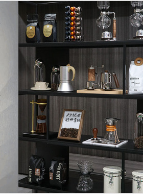 售楼处样板房吧台水吧咖啡软装饰品陈列咖N啡豆储物罐手冲壶组合