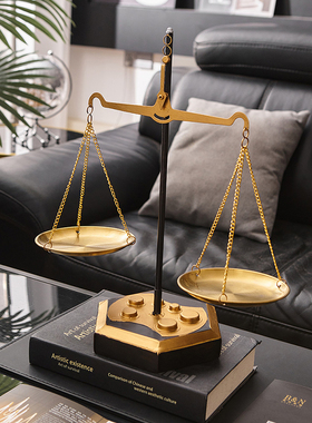 欧式金属天平g工艺称摆件法律律师办公室礼品客厅书房装饰