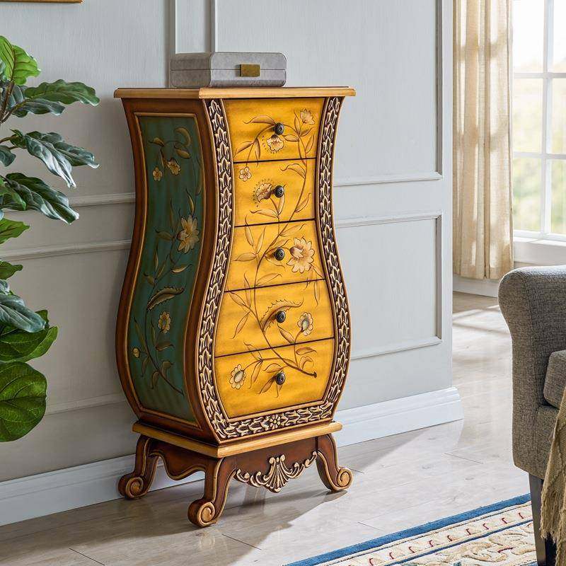 欧式四五六关斗柜实木玄式花瓶装饰柜抽屉柜纳整KPW美理收柜复古,淘宝优惠券,粉丝福利购,淘宝优惠卷