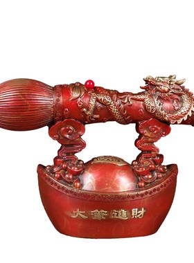 铜毛笔摆件大笔发财m客厅书房书乔迁创意礼物装饰元宝发财笔艺术