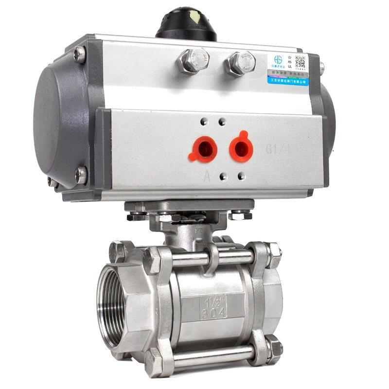 Q611F气动丝扣球阀304不锈钢三片式内丝阀门dn 15 20 25 32 40 50,淘宝优惠券,粉丝福利购,淘宝优惠卷