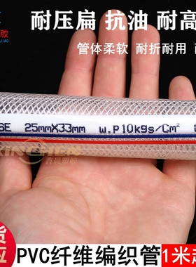 PVC纤维编织软管耐压透明蛇皮管防冻pvc网纹管4分6分1寸2寸浇水管